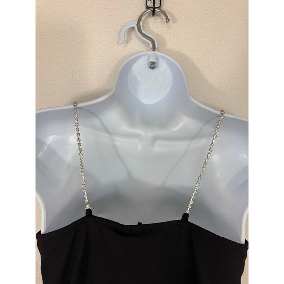 NWT Vero Moda Black Rhinestone Strap Tank Top XS - Picture 6 of 6